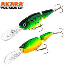 Воблер Akara Twin Shad 60F (цвет A68)