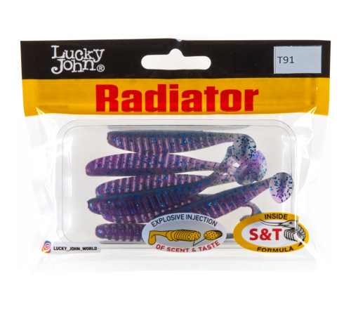 Силиконовые приманки Lucky John Pro Series RADIATOR 3.0" T91, 7шт, виброхвост