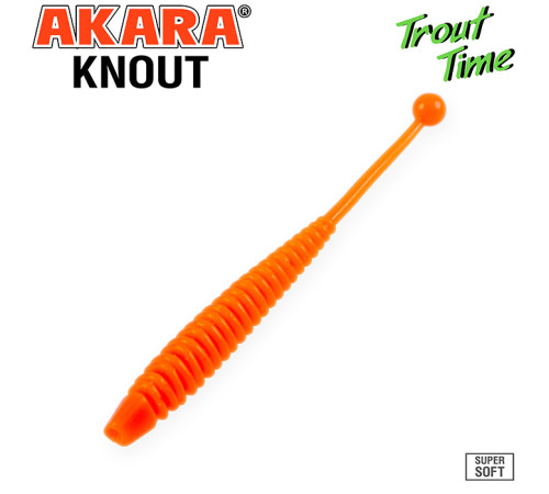 Силиконовые приманки Akara Trout Time KNOUT 2.5 Garlic, форелевая, 63,5 мм, цвет #100, 10 шт.