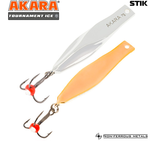 Блесна зимняя Akara Tournament Ice Stik, 8 гр цвет Sil/Cu