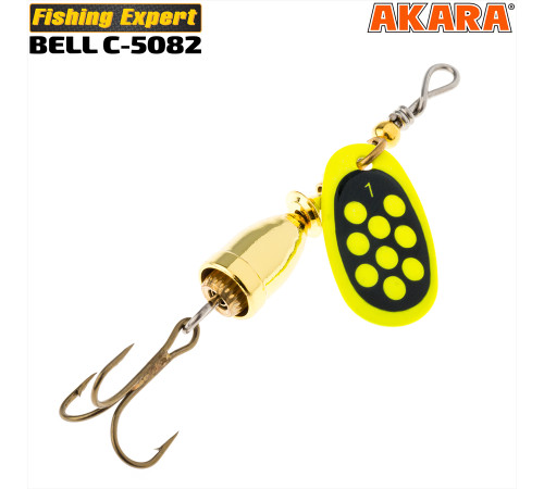 Блесна вертушка Akara Bell C-5082 (8 гр) цвет 193Y/Go