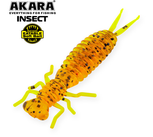 Силиконовые приманки Akara Eatable Insect 50 мм, цвет #417, 5 шт.