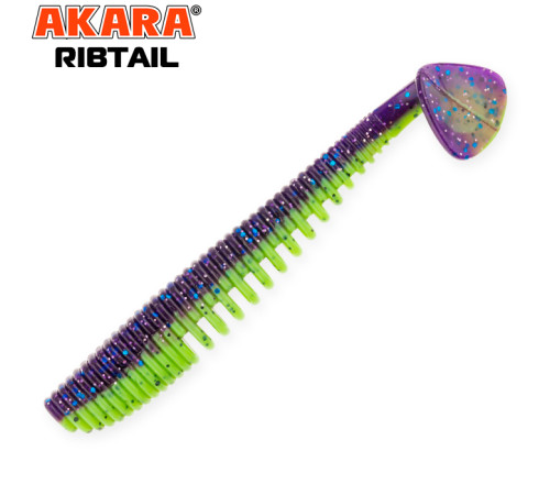 Силиконовые приманки Akara Ribtail 100 мм,  цвет #447, 4 шт.