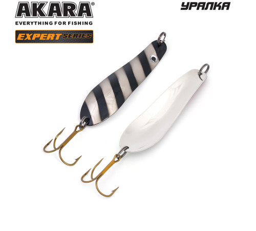 Блесна колеблющаяся Akara Expert Уралка 85 (19 гр) цвет 14/SIL