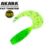 Силиконовые приманки Akara Eatable Fat Twister 70 мм, цвет #418, 5 шт.