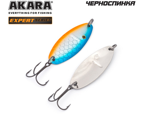 Блесна колеблющаяся Akara Expert Черноспинка 65 (15 гр) цвет 1/Sil