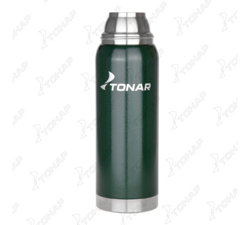 Термос (HS.TM-056-G) 750ML с ситечком зеленый (2 крышки-кружки) TONAR