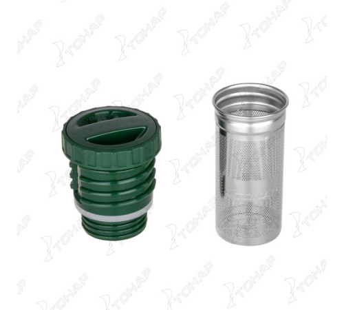 Термос (HS.TM-056-G) 750ML с ситечком зеленый (2 крышки-кружки) TONAR