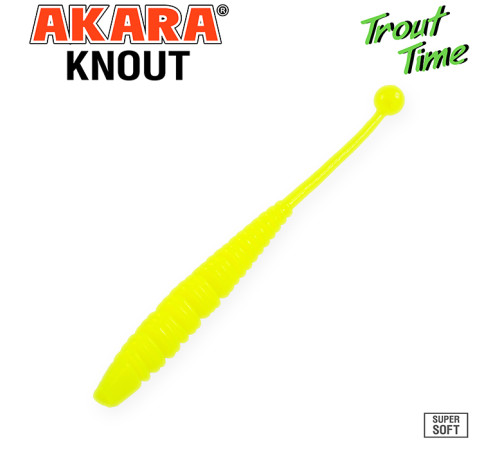 Силиконовые приманки Akara Trout Time KNOUT 2.5 Garlic, форелевая, 63,5 мм, цвет #04Y, 10 шт.