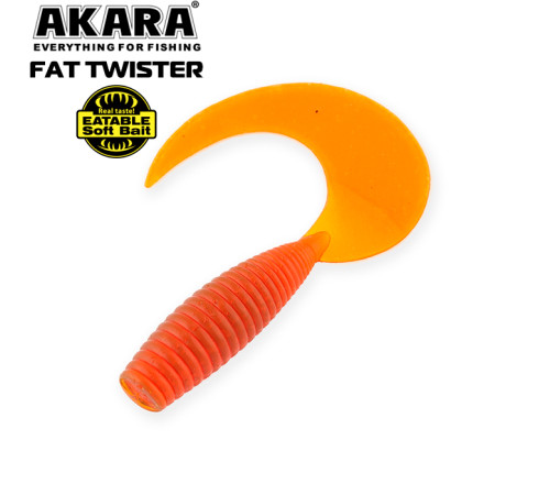 Силиконовые приманки Akara Eatable Fat Twister 60 мм, цвет #11, 6 шт.
