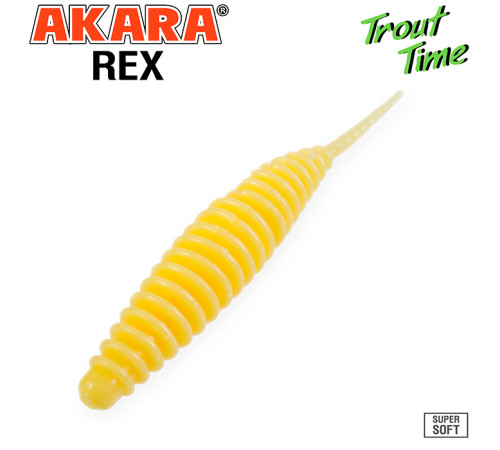 Силиконовые приманки Akara Trout Time REX 2.5 Cheese, форелевая, 63,5 мм, цвет #446, 10 шт.