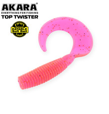 Силиконовые приманки Akara Eatable Top Twister 50 мм, цвет #413, 8 шт.
