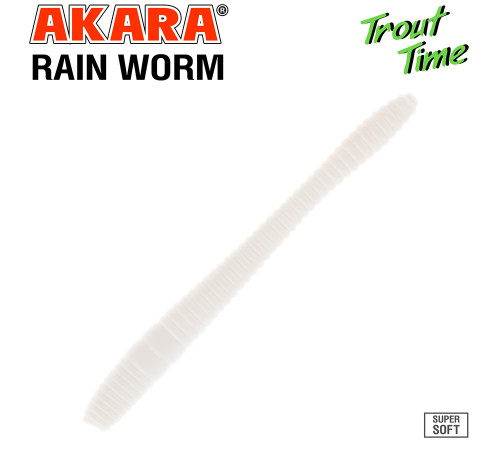 Силиконовые приманки Akara Trout Time Rain-Worm 2.5 Cheese, форелевая, 63,5 мм, цвет #02T, 10 шт.