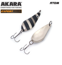 Блесна колеблющаяся Akara Атом Expert 65 (14 гр) цвет 14/SIL