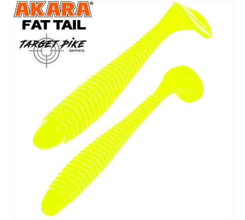 Силиконовые приманки Akara Fat Tail 180 мм,  цвет #04Y, 3 шт.