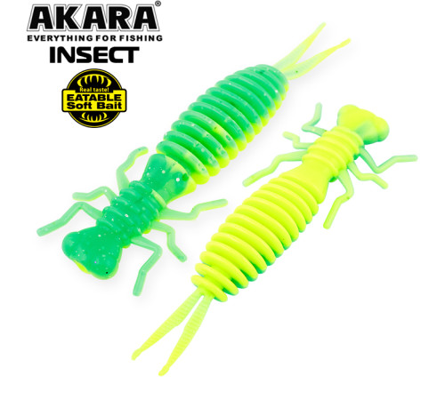 Силиконовые приманки Akara Eatable Insect 65 мм, цвет #88T, 4 шт.