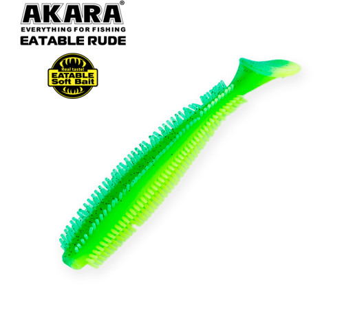 Силиконовые приманки Akara Eatable Rude 115 мм,  цвет #L4, 3 шт.