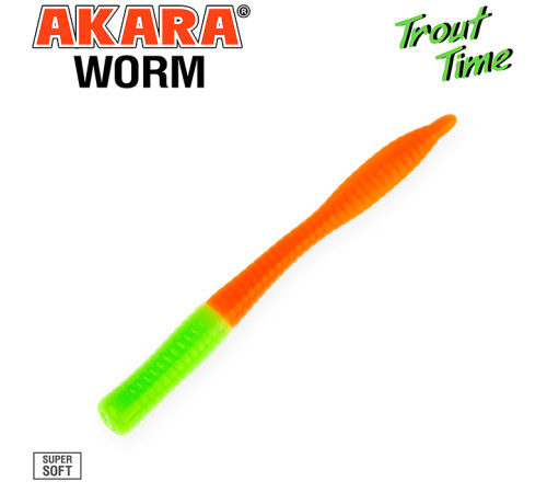 Силиконовые приманки Akara Trout Time WORM 3 Cheese, форелевая, 76,2 мм, цвет #W3, 10 шт.