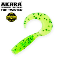 Силиконовые приманки Akara Eatable Top Twister 20 мм, цвет #418, 10 шт.