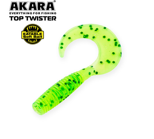 Силиконовые приманки Akara Eatable Top Twister 20 мм, цвет #418, 10 шт.