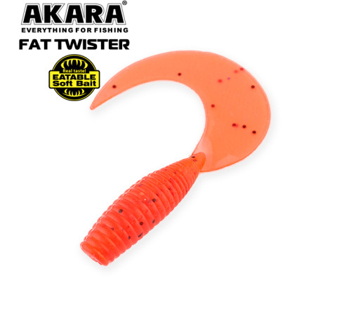 Силиконовые приманки Akara Eatable Fat Twister 60 мм, цвет #204, 6 шт.