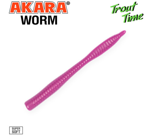 Силиконовые приманки Akara Trout Time WORM 3 Shrimp, форелевая, 76,2 мм, цвет #W3, 10 шт.