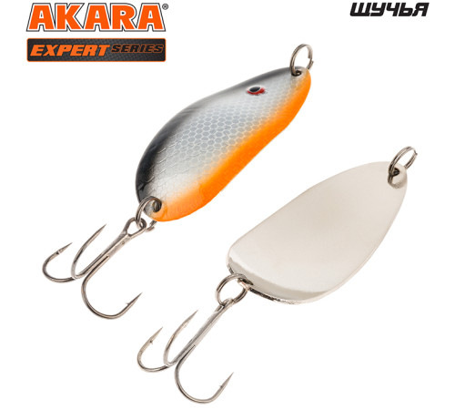 Блесна колеблющаяся Akara Expert Щучья 65 (12 гр) цвет 2/SIL