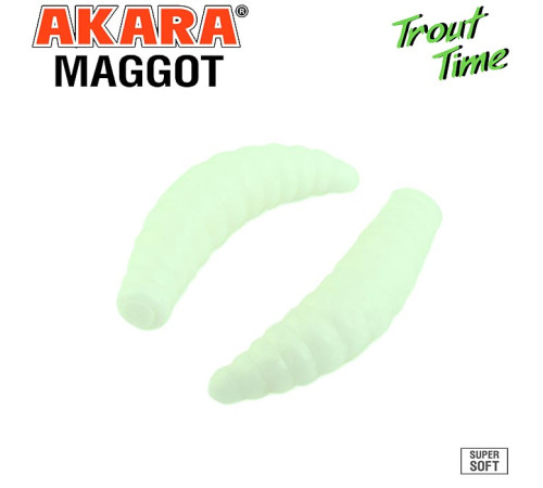 Силиконовые приманки Akara Trout Time MAGGOT 1.6 Cheese, форелевая, 40,6 мм, цвет #12, 10 шт.