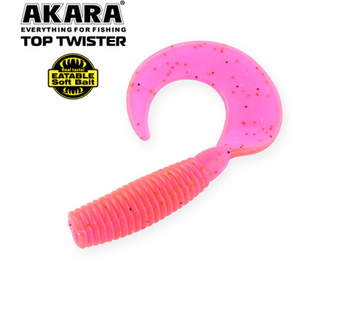 Силиконовые приманки Akara Eatable Top Twister 20 мм, цвет #413, 10 шт.