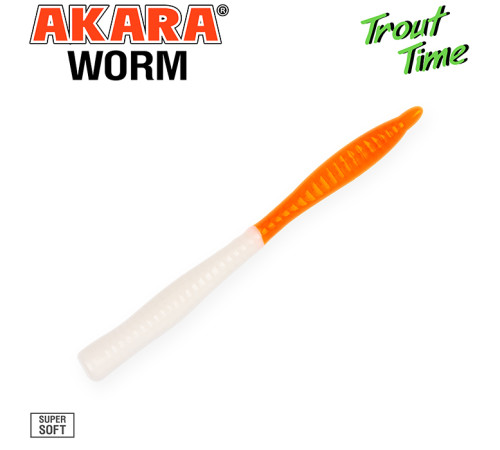 Силиконовые приманки Akara Trout Time WORM 3 Shrimp, форелевая, 76,2 мм, цвет #W3, 10 шт.
