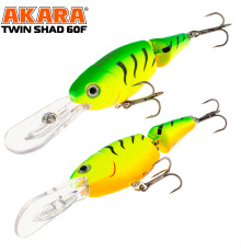 Воблер Akara Twin Shad 60F (цвет A7)