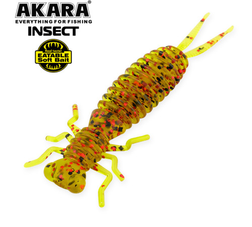 Силиконовые приманки Akara Eatable Insect 50 мм, цвет #K002, 5 шт.
