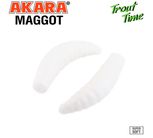 Силиконовые приманки Akara Trout Time MAGGOT 1.6 Shrimp, форелевая, 40,6 мм, цвет #02T, 10 шт.