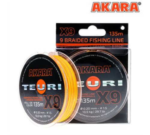 Плетёный шнур Akara Teuri X-9 (135м), 0,19мм