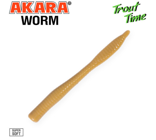 Силиконовые приманки Akara Trout Time WORM 3 Cheese, форелевая, 76,2 мм, цвет #W3, 10 шт.