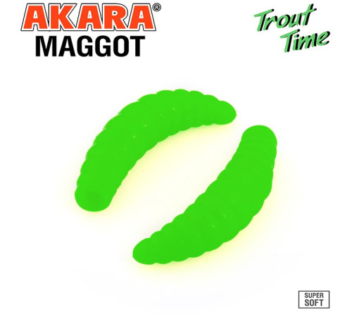 Силиконовые приманки Akara Trout Time MAGGOT 1.6 Cheese, форелевая, 40,6 мм, цвет #452, 10 шт.