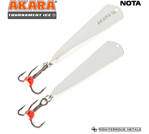 Блесна зимняя Akara Tournament Ice Nota, 5 гр цвет Sil
