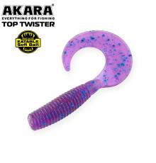 Силиконовые приманки Akara Eatable Top Twister 20 мм, цвет #X040, 10 шт.