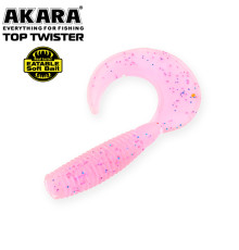 Силиконовые приманки Akara Eatable Top Twister 50 мм, цвет #L7, 8 шт.