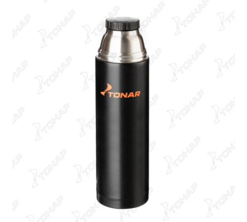 Термос TONAR 1200ML HS.TM-026  черный (дополн.пласт.чашка)