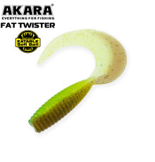 Силиконовые приманки Akara Eatable Fat Twister 45 мм, цвет #L8, 8 шт.