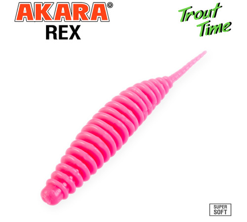 Силиконовые приманки Akara Trout Time REX 2.5 Shrimp, форелевая, 63,5 мм, цвет #420, 10 шт.