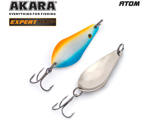 Блесна колеблющаяся Akara Атом Expert 65 (14 гр) цвет 1/Sil