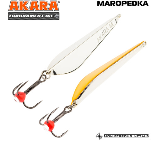 Блесна зимняя Akara Tournament Ice Maropedka, 8 гр цвет Sil/Go