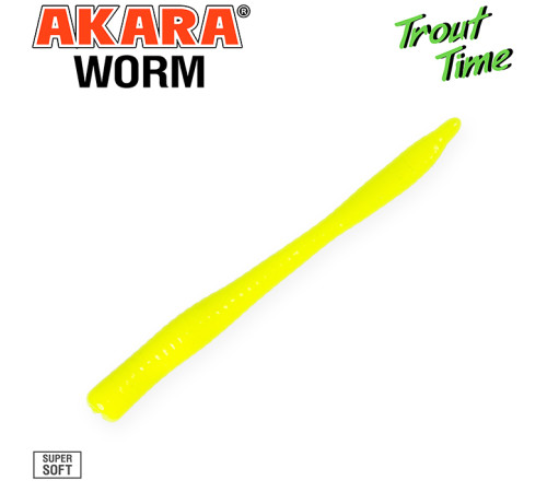 Силиконовые приманки Akara Trout Time WORM 3 Cheese, форелевая, 76,2 мм, цвет #W3, 10 шт.