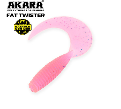 Силиконовые приманки Akara Eatable Fat Twister 45 мм, цвет #L7, 8 шт.