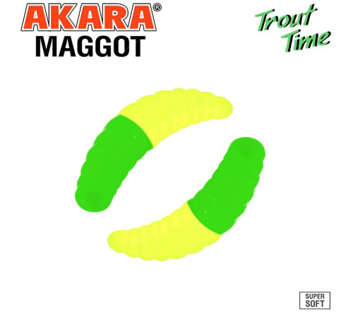 Силиконовые приманки Akara Trout Time MAGGOT 1.6 Shrimp, форелевая, 40,6 мм, цвет #453, 10 шт.