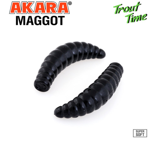 Силиконовые приманки Akara Trout Time MAGGOT 1.3 Shrimp, форелевая, 33 мм, цвет #422, 12 шт.