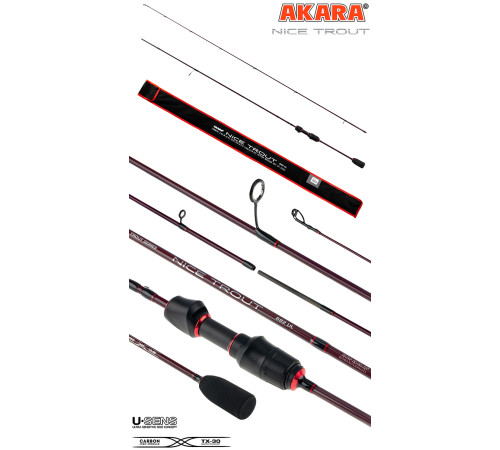 Спиннинг Akara Nice Trout UL 1.95м, 0.5-2.5гр