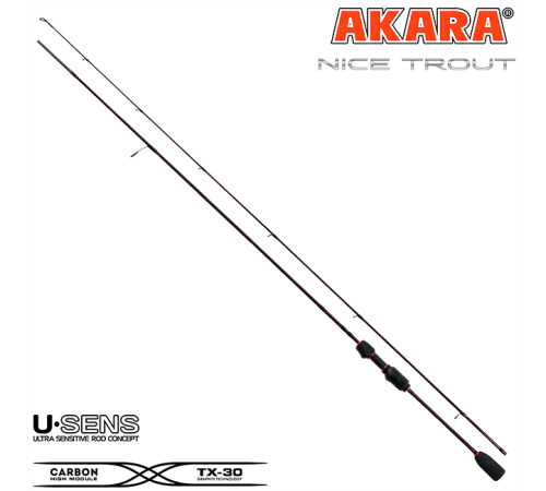 Спиннинг Akara Nice Trout UL 1.95м, 0.5-2.5гр